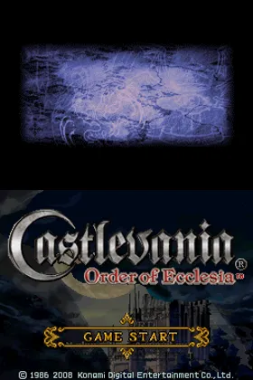 Castlevania - Order of Ecclesia (USA) (En,Fr) screen shot title